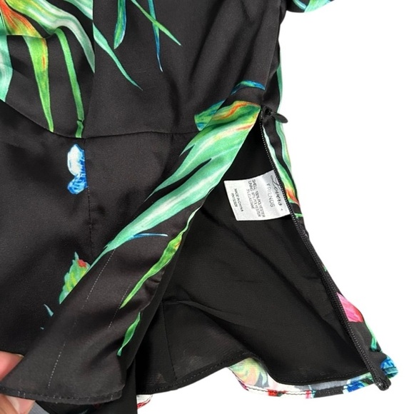 NWT Lovers + Friends Women’s‎ Black Floral Tropical Cropped Top Midi Skirt Small - Picture 8 of 8